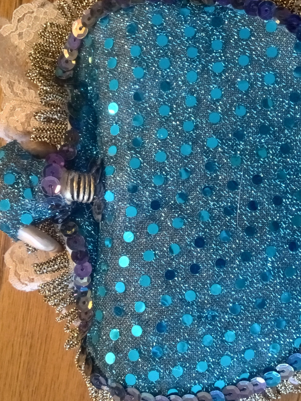 Katherines Collection Vintage Ornament Doll Monkey Sequins By Wayne Kleski